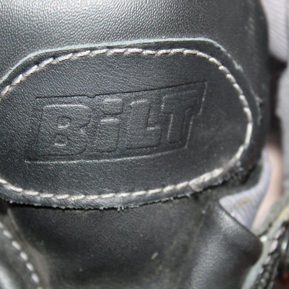 Bilt Black Leather Lace Up Steel Toe Oil Resistant Motorcycle Boots Men's 11 - Picture 9 of 13